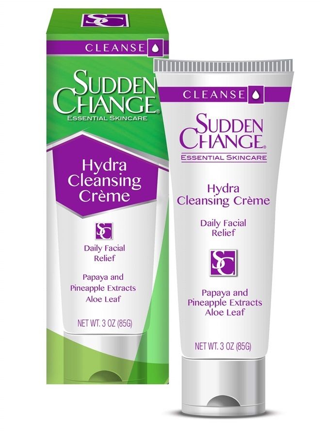 Hydra Cleansing Creme - Creamy Exfoliating Facial Wash Cleanser with Papaya and Pineapple Extract (3 oz, pack of 1)