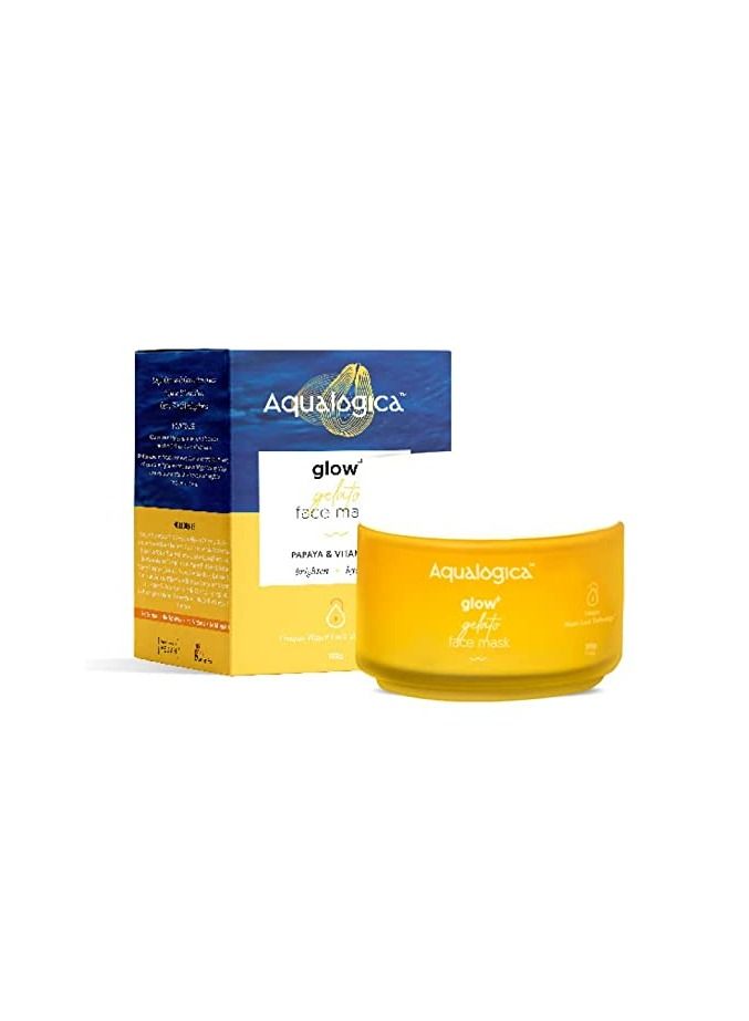 Aqualogica Glow+ Gelato Face Pack for Illuminating Glow, Evens Skin Tone & Reduces Dark Spots, with Papaya & Vitamin C - 100 G