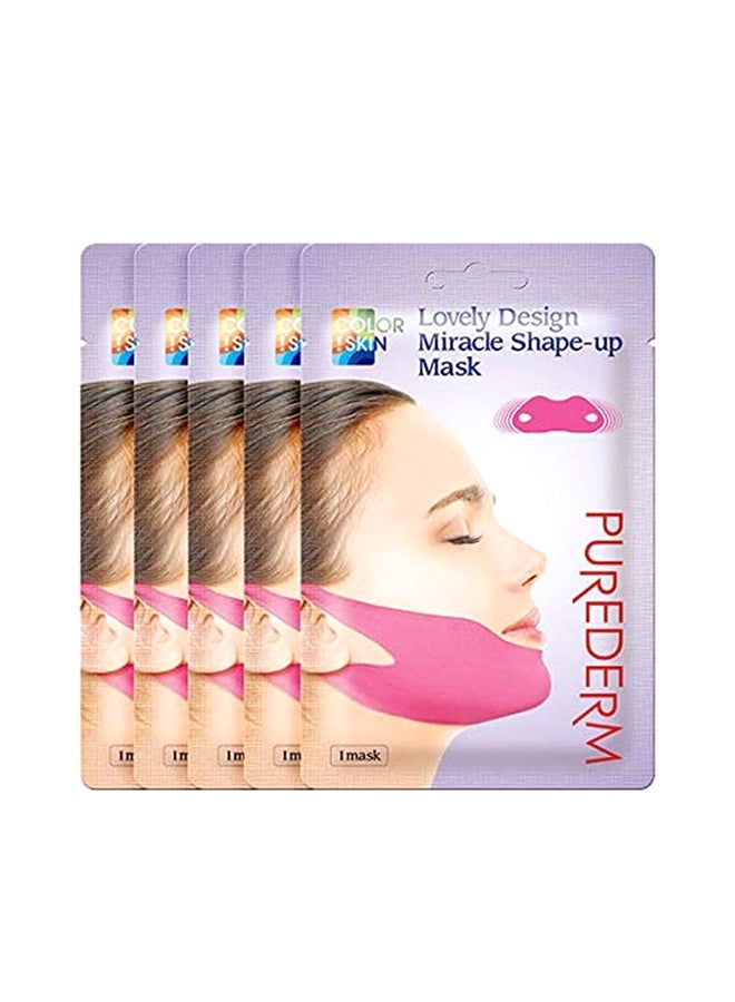 5 Piece Miracle Shape-Up Mask Pink