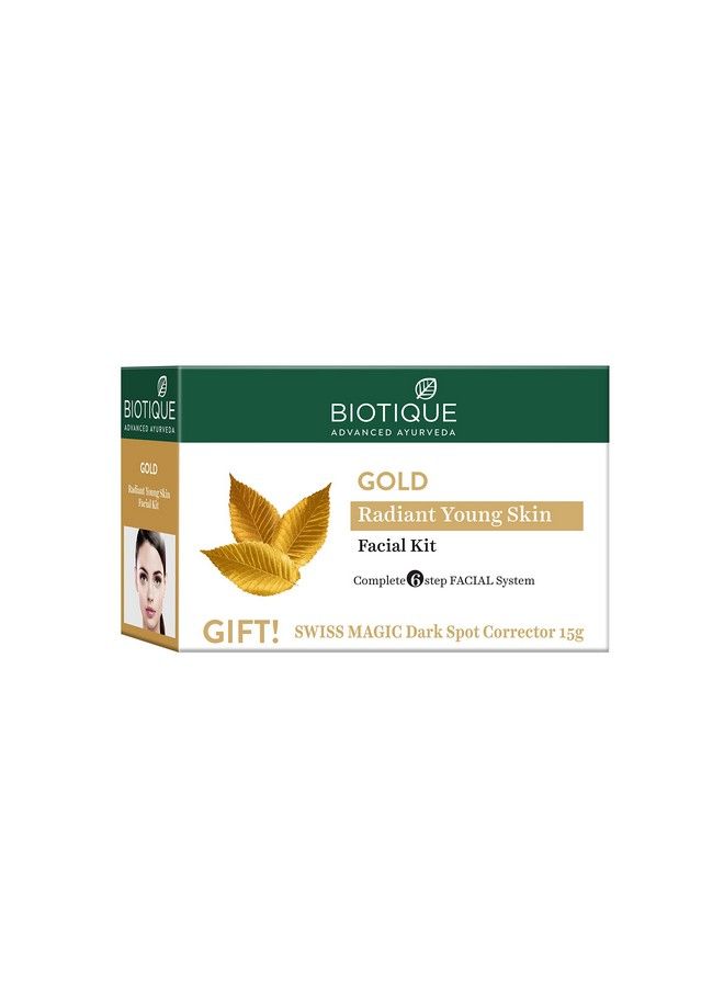 Gold Radiant Youth Skin Facial Kit Complete 6 Step Facial Kit 65G (Pack Of 2)