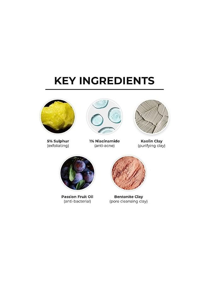 Dr. Sheth's Passion Fruit & Sulphur Mask Paste for Skin Detoxifying 50g