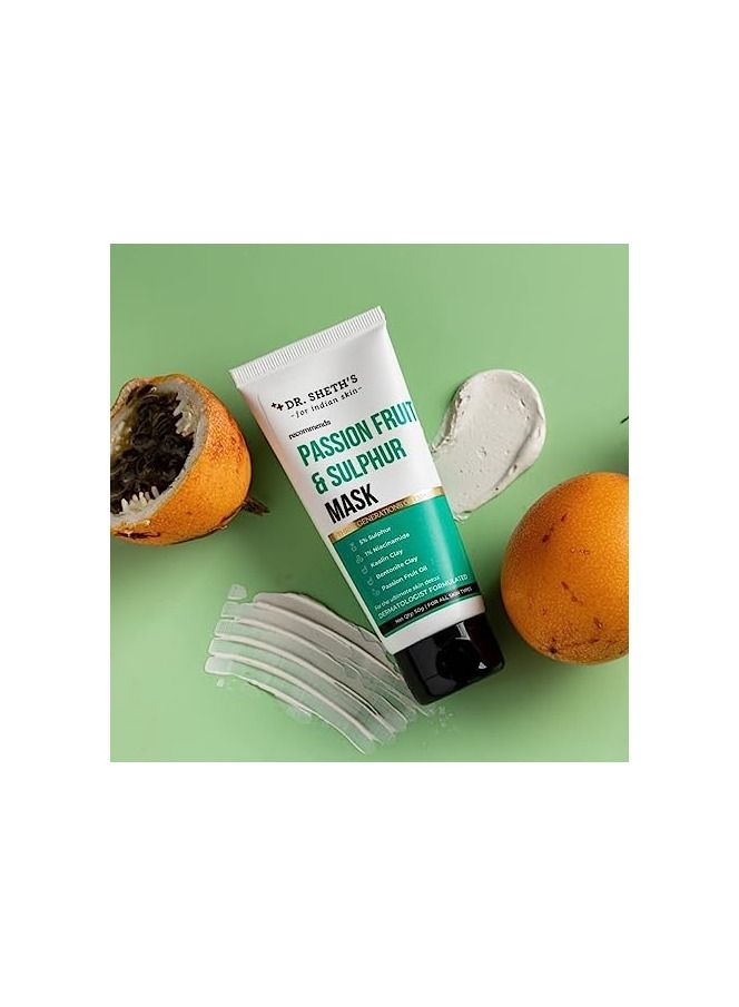 Dr. Sheth's Passion Fruit & Sulphur Mask Paste for Skin Detoxifying 50g