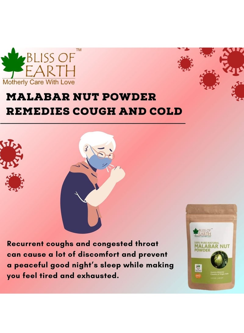 Pure & Natural Malabar Nut Powder Adusa Powder 100GM Vasika Powder Healthy Skin Natural Blood Purifier joint Pain Reliver Balance Pitta & Kapha Doshas Pack of 2