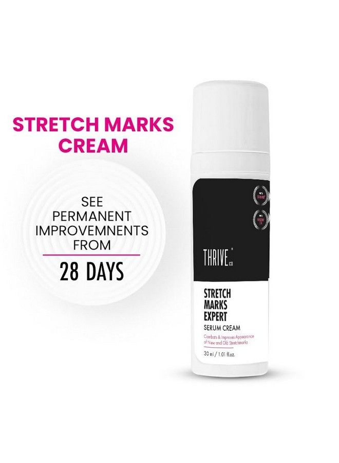 Stretch Marks Expert Serum Cream ; Combats And Improves Appearance Of New And Old Stretchmarks ; Powered By Striover Rosehip Oil And Squalane; Vegan And Crueltyfree ;30Ml