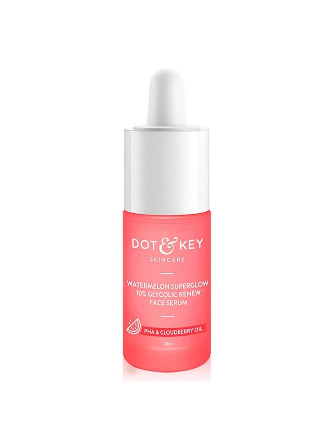 Watermelon 10% Glycolic Acid Glow Face Serum With Kojici Targets Pigmentation And Oily Skin 30Ml