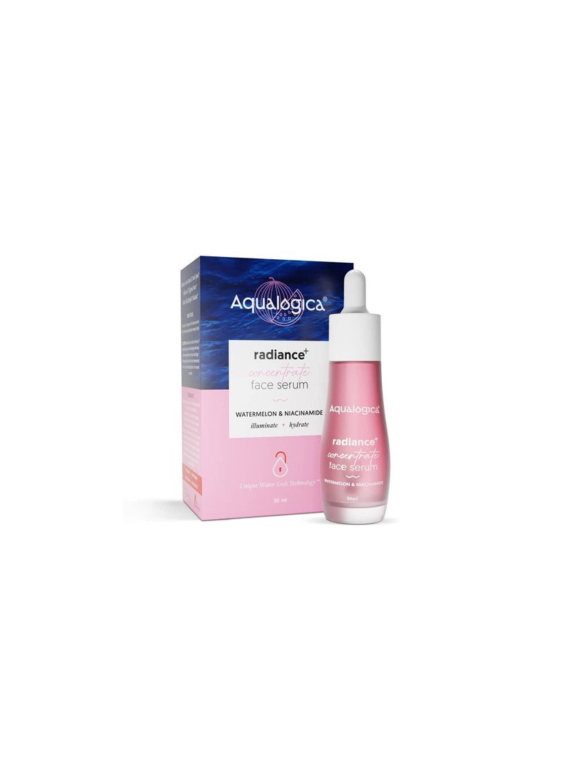 Aqualogica Radiance+ Concentrate Face Serum With Watermelon & Niacinamide For Radiant Look, 30ml