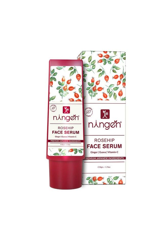 Rosehip Face Serum I Goodness Of Ginger Guava Vitaminc I Dermatologically Tested Paraben Free I Helps Reduce Fine Lines Improve Overall Skin Texture I 50G