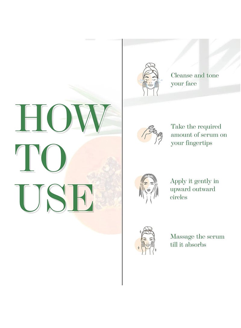 Good Vibes Tea Tree & Papaya Oil Control Face Serum, 30 ml Light Weight Absorbs Quickly Clarifying Formula For Oily Skin Type, Helps Reduce Acne & Blemishes Naturally, No Parabens, No Animal Testing