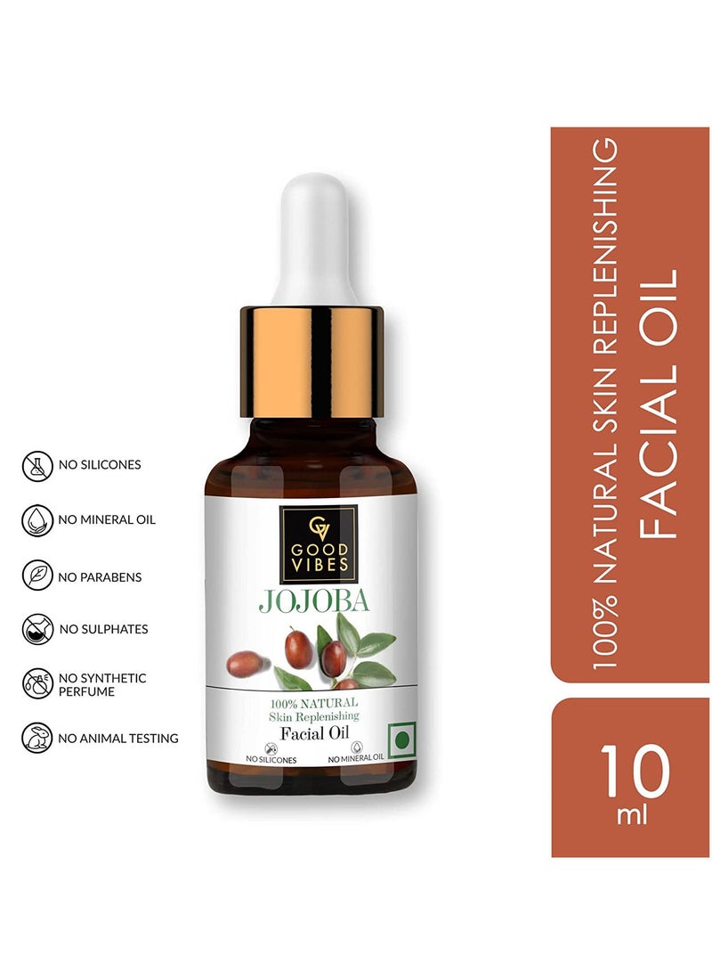 Good Vibes 100% Natural Jojoba Skin Replenishing Facial Oil, 10 ml