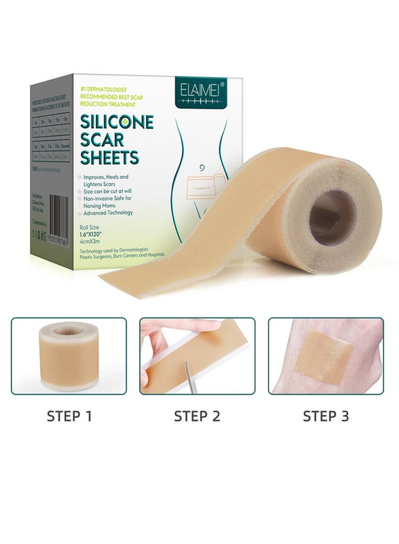 Advanced Skincare Professional Medical Grade Silicone Scar Sheets for C-Sections, Reusable Sheets for Hypertrophic and Keloid Scars,Removes Scars from Injury, Burn, Pregnancy,Surgery