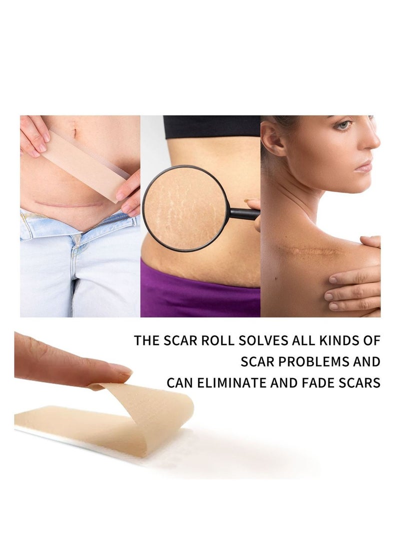 Medical Silicone Scar Sheets Roll 3m - Silicone Gel Sheets for Scar Removal, Silicone Sheets For Removing Scars Painlessly, Reusable Scar Gel Treatment,Cut Custom Size Strips