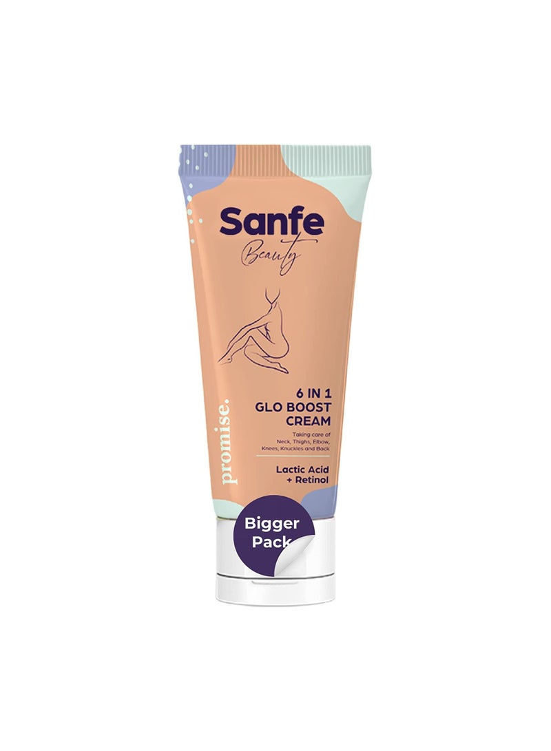 Sanfe Spotlite Body Serum Cream For Dark Neck, Joints and Skinfolds|Enriched with 3% Lactic Acid, Retinol & SPF 15 | For Dark Patches, Detanning, Anti Aging and Skin Tightening - 60gm|For Indian Skin