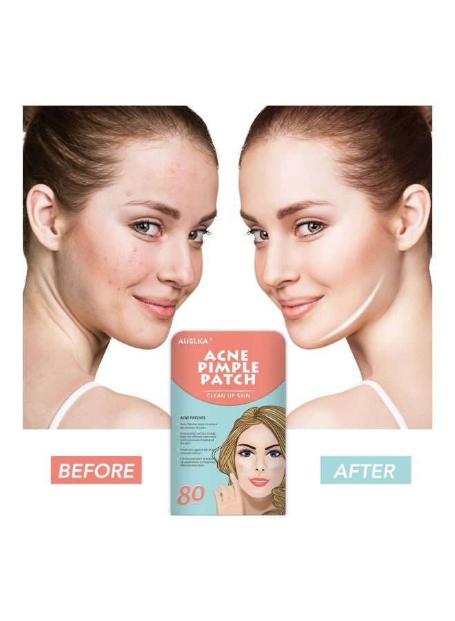80-Piece Acne Pimple Patch Set Clear 0.47inch