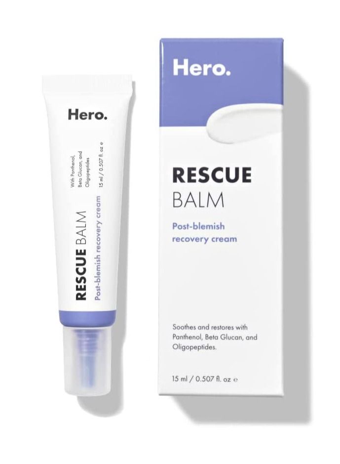 Hero Cosmetics Rescue Balm, Post Blemish Recovery Cream 15 ml