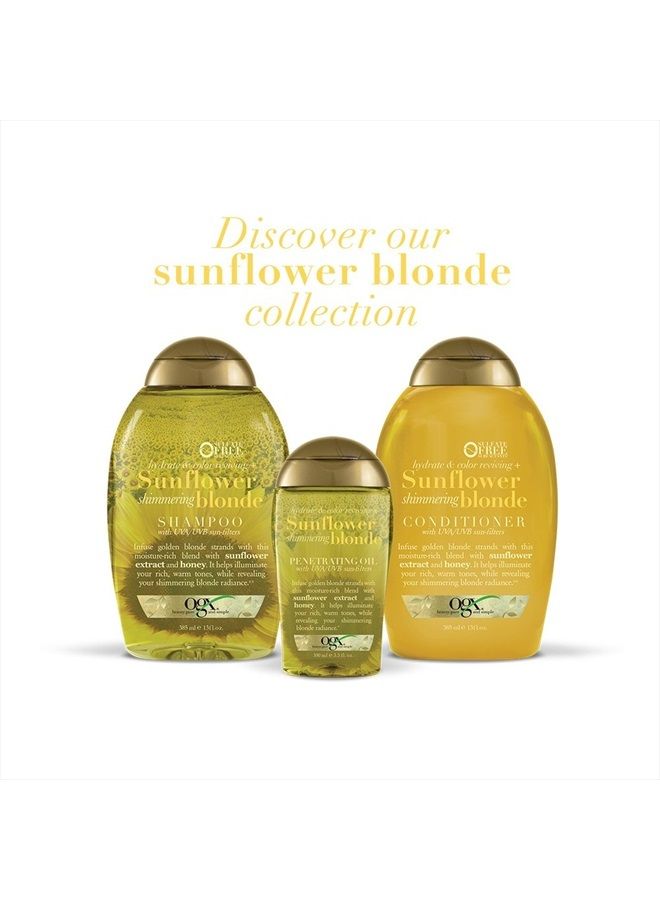 Hydrate & Color Reviving + Sunflower Shimmering Blonde Penetrating Oil with UVA/UVB Sun-Filters, 3.3 Ounce