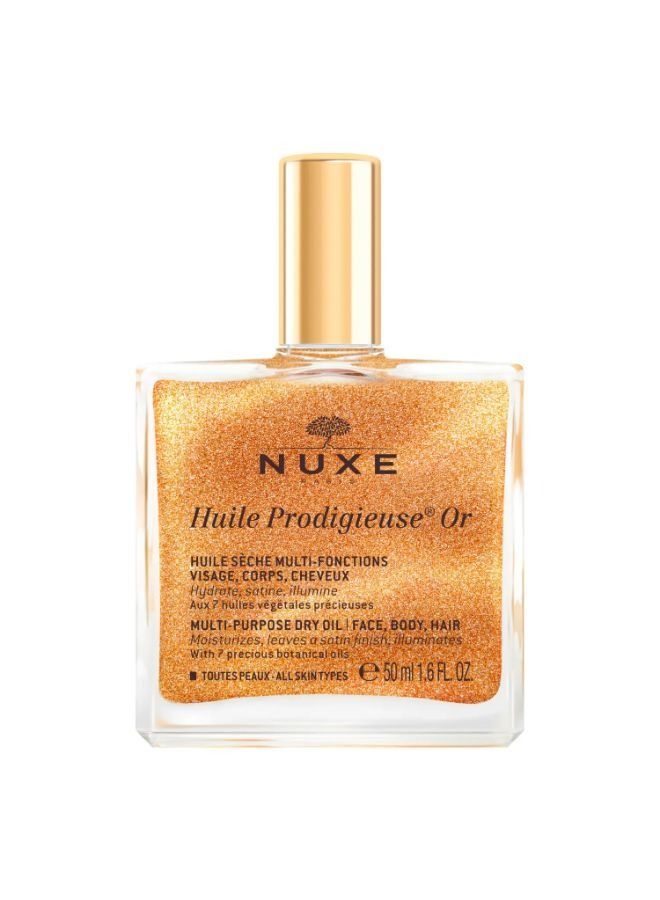 HUILE PRODIGIEUSE GOLDEN SHIMMER MULTI USAGE DRY OIL 50ML