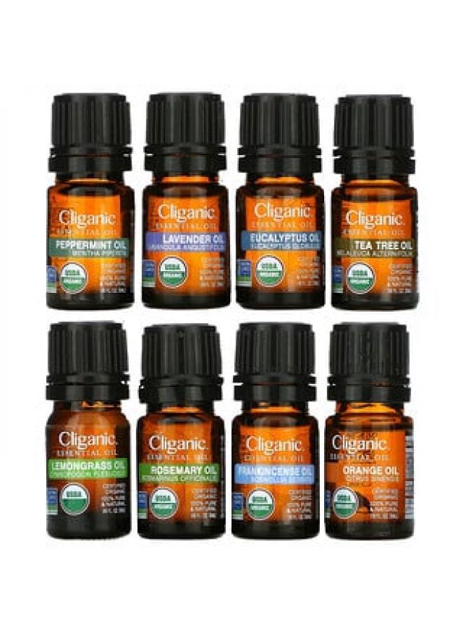 Cliganic Essential Oils Aromatherapy Set  8 Piece Set
