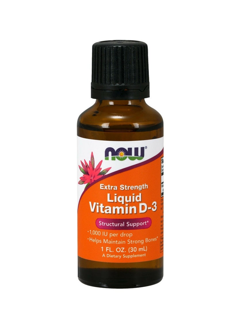 NOW Foods Vitamin D-3 Liquid, Extra Strength, 1 fl. oz..