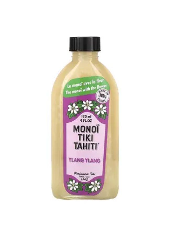 Monoi Tiare Tahiti Coconut Oil Ylang Ylang  4 fl oz 120 ml