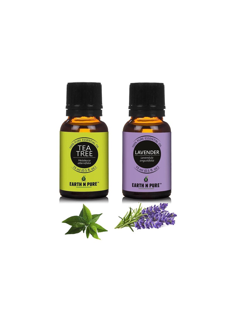 Earth N Pure Tea Tree & Lavender Essential Oils | Pack Of 2