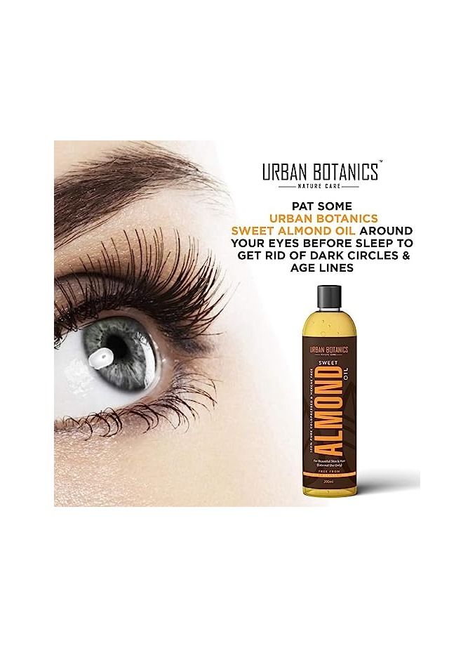 UrbanBotanics Pure Cold Pressed Sweet Almond Oil for Hair and Skin