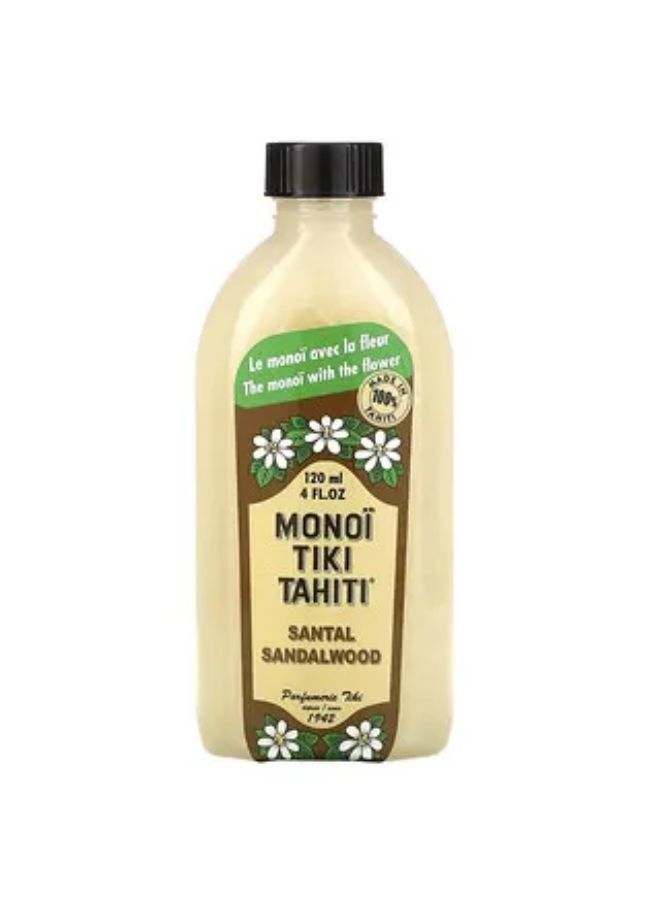 Monoi Tiare Tahiti Coconut Oil Sandalwood 4 fl oz 120 ml