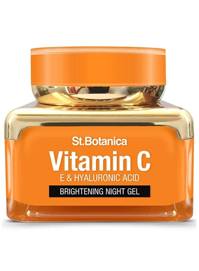St.Botanica Vitamin C, E & Hyaluronic Acid Brightening Night Gel, 50 g (Night Cream)