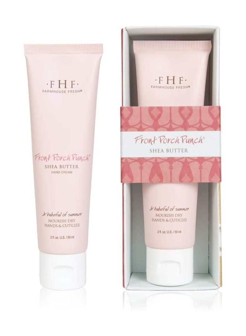 Front Porch Punch Shea Butter Hand Cream Tubes Refined, softer scent.