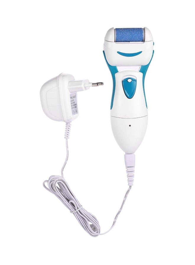 Electric Foot Callus Remover With Replaceable Grinding Head Blue/White