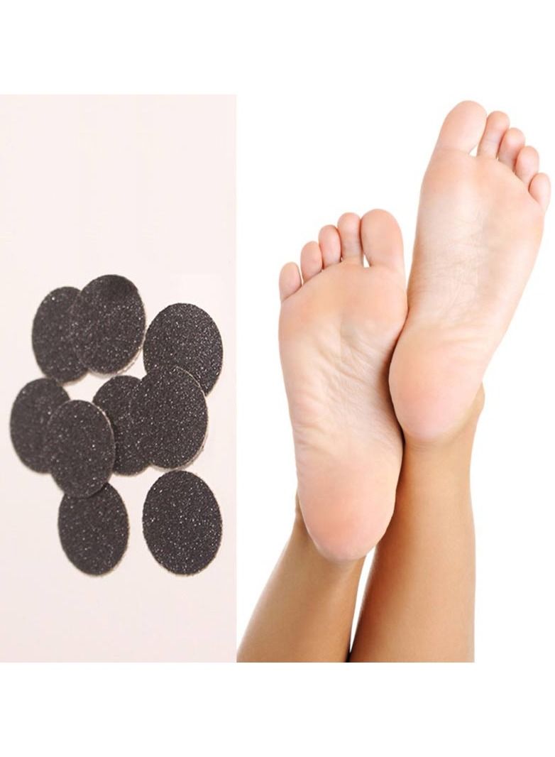 50pcs Self-adhesive Sandpaper Disk Replacement Pad Foot File Disc for Electric Rasp Files Callus Cuticle Hard Dead Skin Removal Pedicure Tools S 15MM #180grit