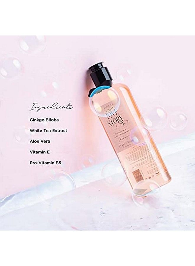Love Story Bubble Bath Bottle 100% Vegan And Paraben Free With Goodness Of Ginkgo Biloba & White Tea Extracts Provitamin B5 Aloe Vera & Vitamin E 290 Ml