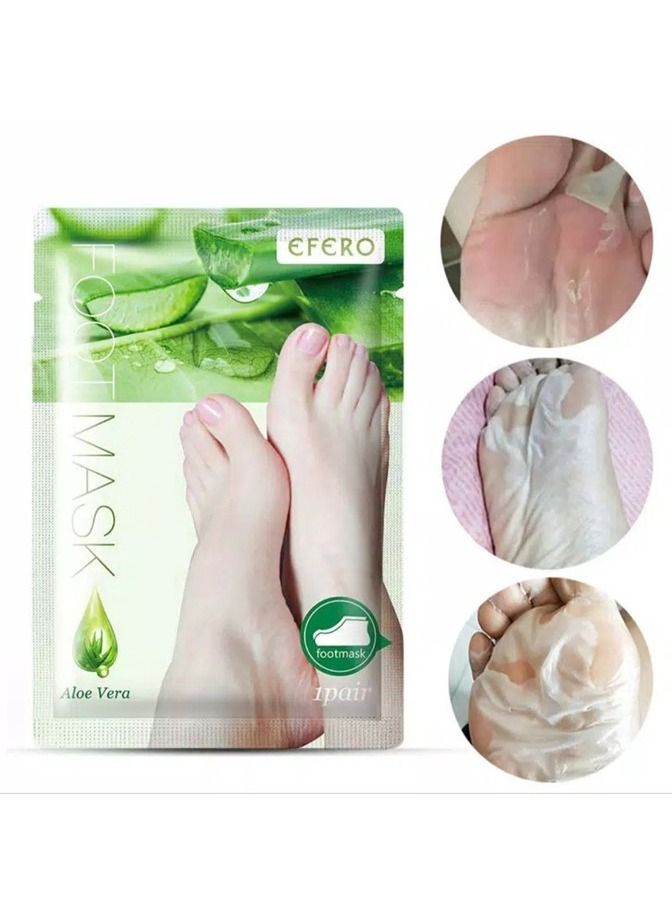 6 Pcs Combo Aloe Vera - Lavender - Peeling and Exfoliating Foot Mask Sock