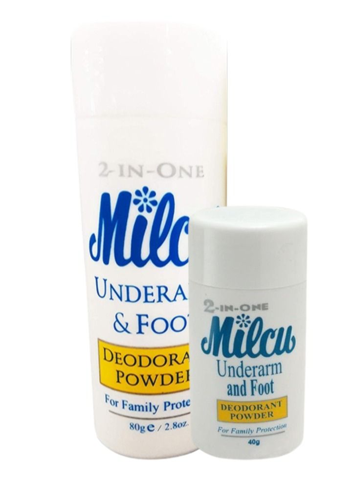 Underarm & Foot Deodorant Powder 80g and Underarm & Foot Deodorant Powder 40g