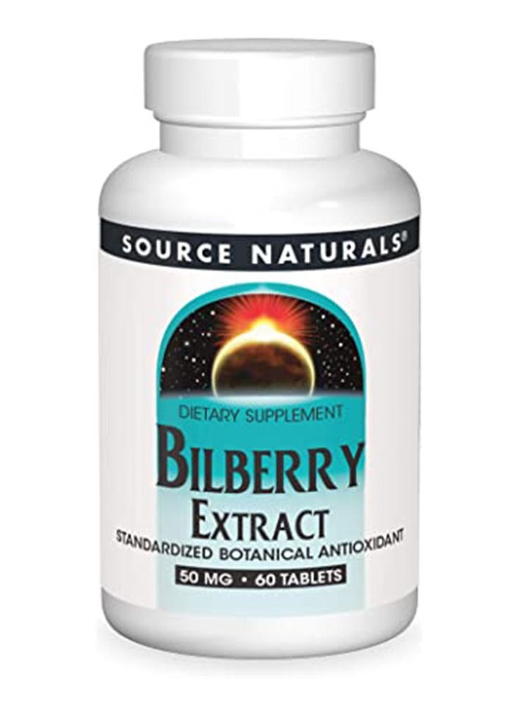 Source Naturals Bilberry Extract, 50 mg, 60 Tablets