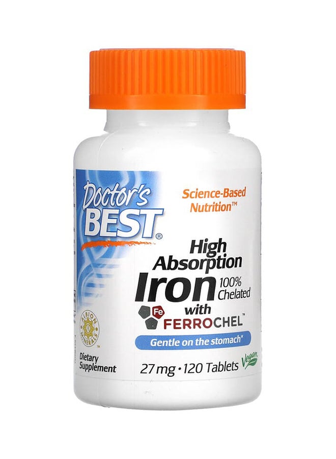 High Absorption Iron With Ferrochel - 120 Tablets 27 mg