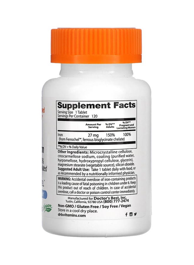 High Absorption Iron With Ferrochel - 120 Tablets 27 mg