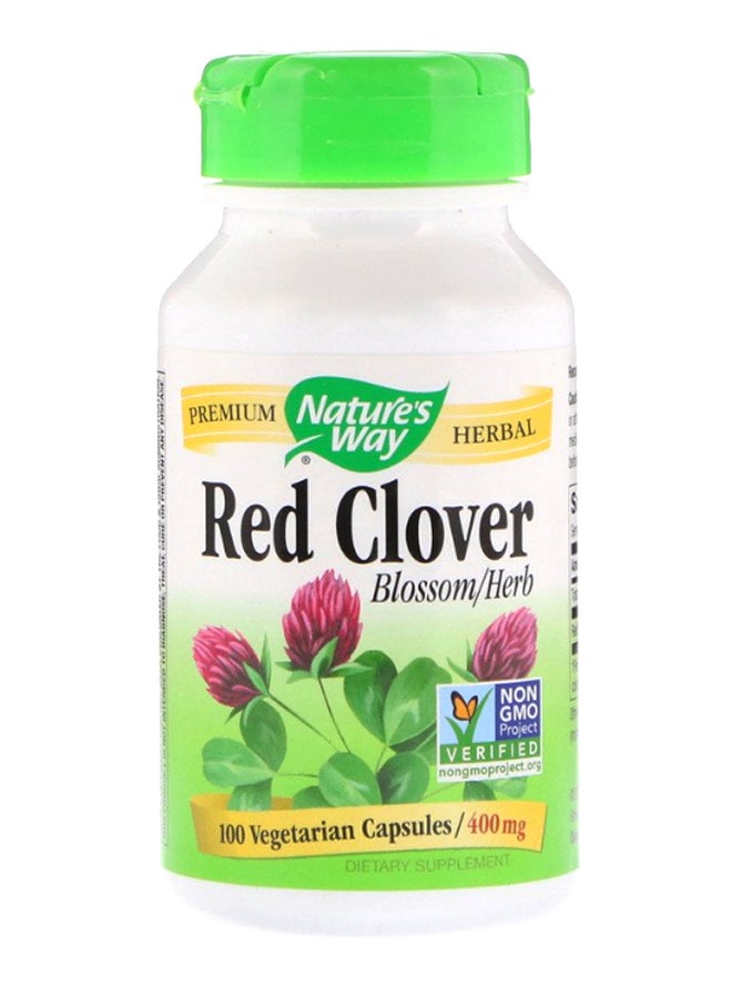 Red Clover Blossom Dietary Supplement - 100 Capsules
