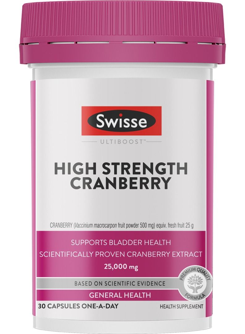 UltiBoost High Strength Cranberry Supports Bladder Health| 30 Capsules One-A-Day Health Supplement