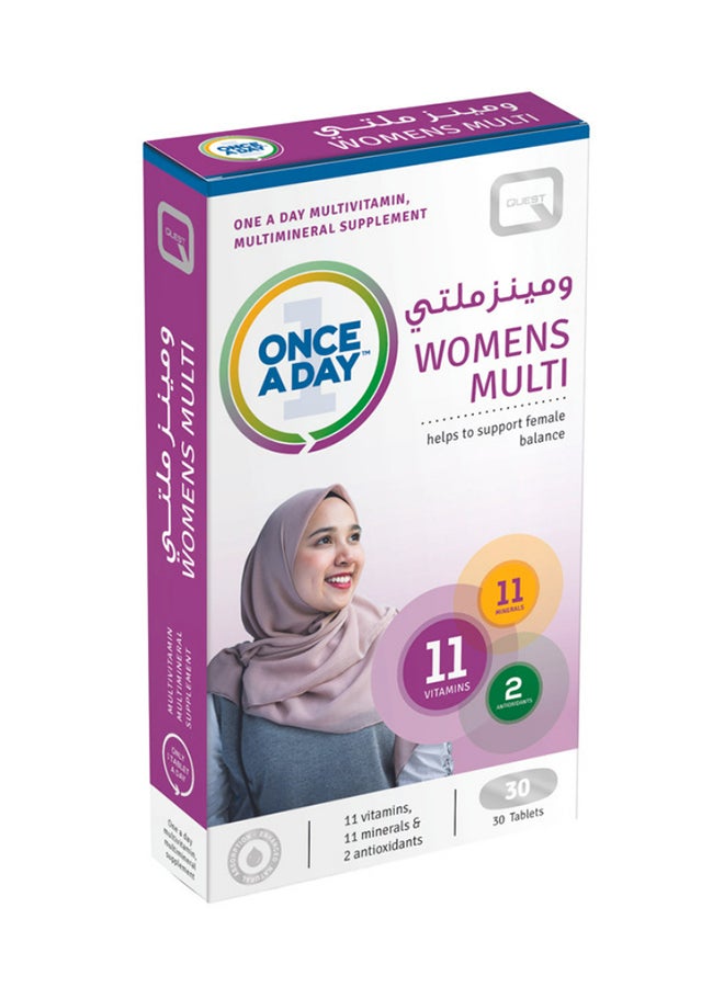 Womens Multi - 11 Vitamins ,11 Minerals And 2 Antioxidants - 30 Tablets