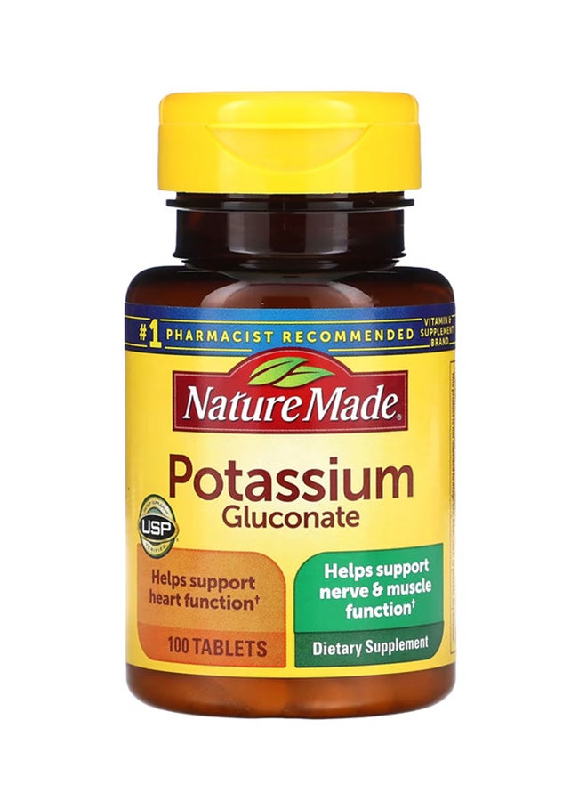 Potassium Gluconate Supplement - 100 Tablets