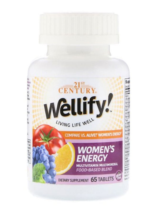 Wellify Women's Energy Multivitamin Multimineral - 65 Tablets