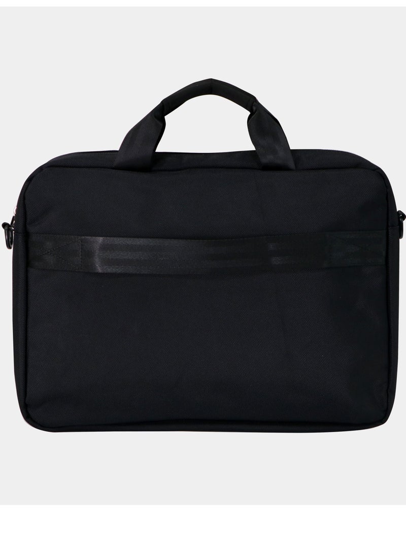 Premium Business Laptop Briefcase 15.6-Inch Laptop Bag Large Capacity Messenger Bag Soft Top Handle Handbag with Long Straps Travel Office Work Black