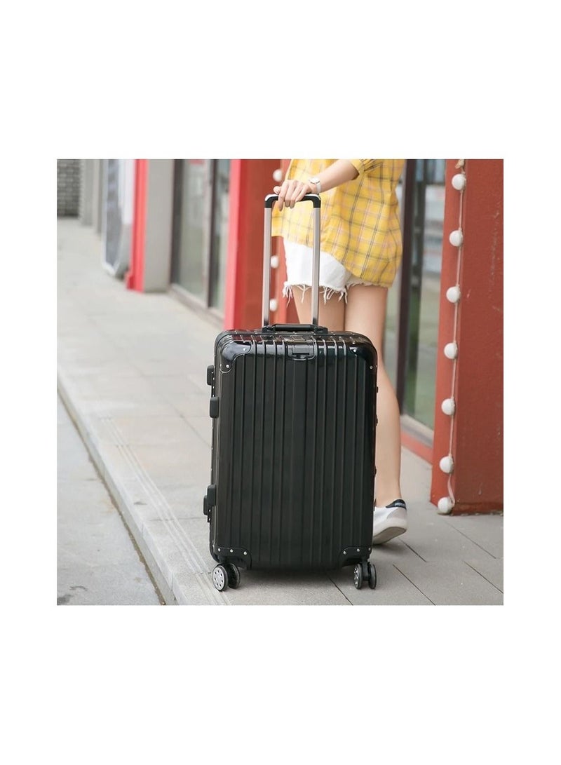 Hard carry luggage Cabin bag on Wheels Ultra Lightweight 4 Wheels Aluminum shape 20 Inch.