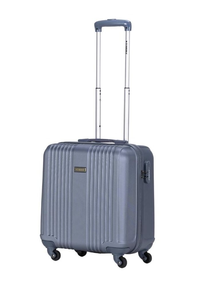 Single Hardside Spinner 4 Wheels Cabin Trolley Luggage With Number Lock 16 Inches Pale Blue