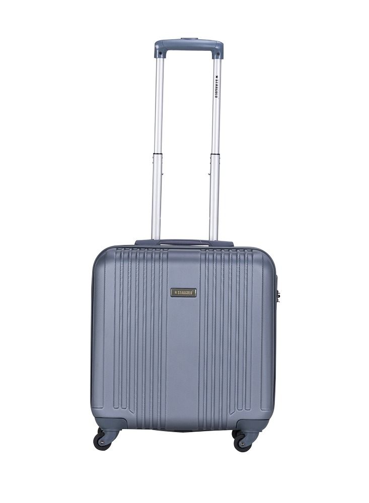 Single Hardside Spinner 4 Wheels Cabin Trolley Luggage With Number Lock 16 Inches Pale Blue