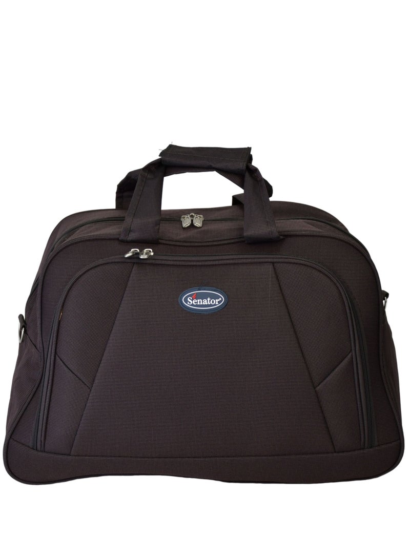 Travel Duffle Bag for Unisex Lightweight Nylon Bag Multi Pocket Water & Scratch Resistant Adjustable Shoulder Strap Weekend Bag Convenient Carry On Luggage for Camping Training 48L Brown EA220