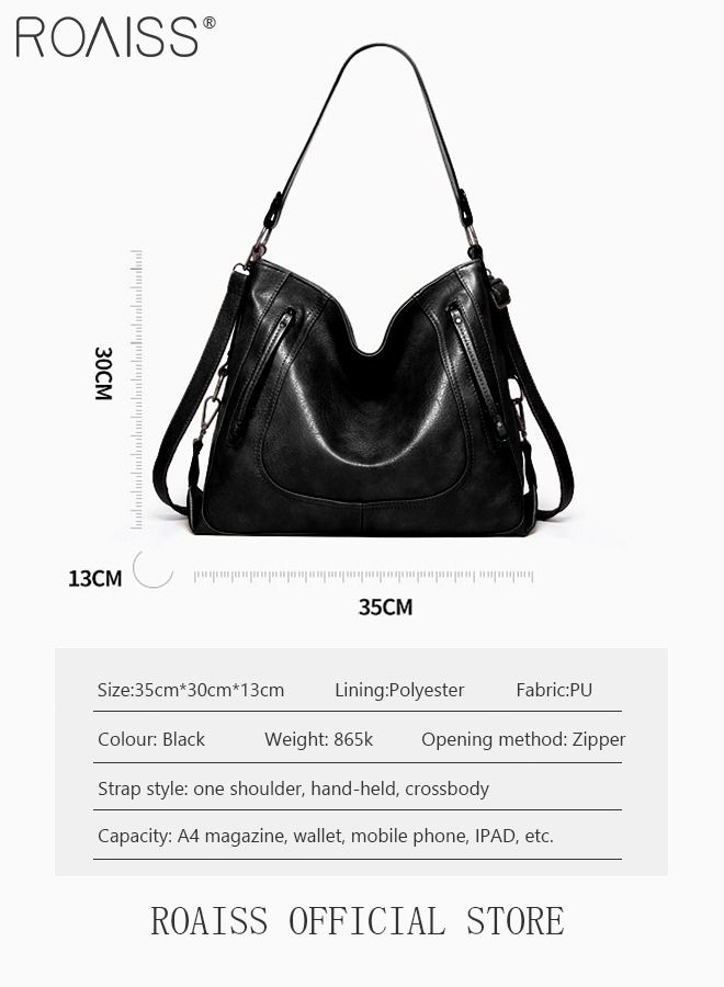 Large Crossbody Bags Ladies Shoulder Handbags Purse Set for Women Hobo Totes PU Leather Purses and Handbags Shoulder Bag Vegan Leather Tote