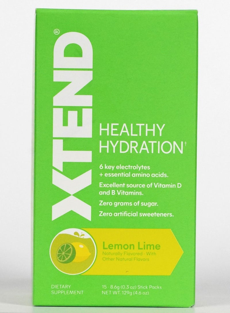 Xtend Healthy Hydration, Lemon Lime, 15 Sticks
