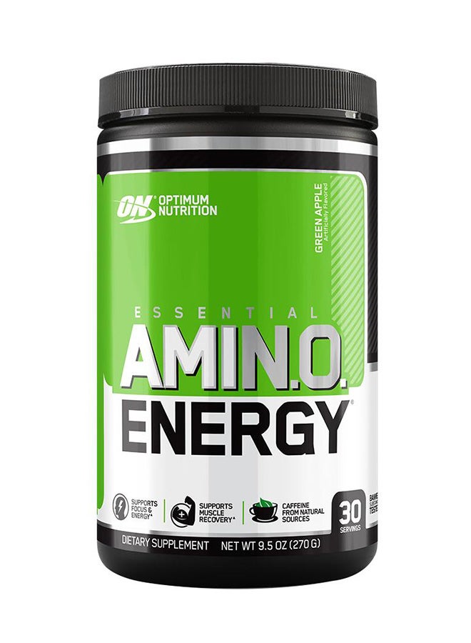 Amino Energy - Pre Workout With Green Tea, Bcaa, Amino Acids, Keto Friendly, Green Coffee Extract, 0 Grams of Sugar, Anytime Energy Powder - Green Apple, 270 G , 30 Servings