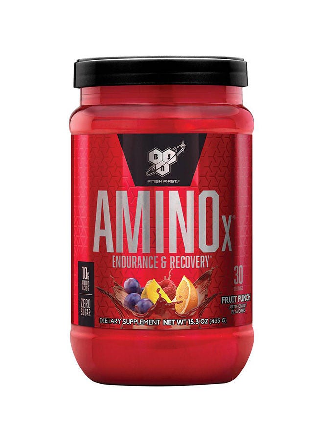 Amino Energy Powder for Endurance and Recovery, Effervesent Instantized Amino Acids, Dietary Supplement - Fruit Punch, 435 Grams, 30 Servings